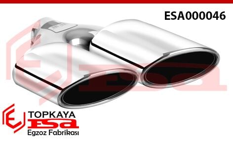 Çift Çıkış Egzoz Ucu - Sol Taraf İçin 80X120