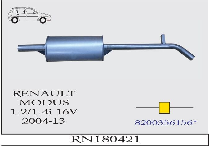 Renault Modus 1.2/1.4İ 16V Benzinli Orta Susuturucu Borulu 2004-13