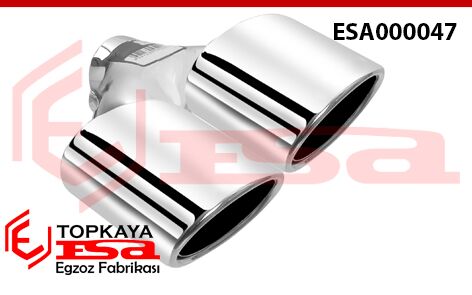 Çift Çıkış Egzoz Ucu - Sağ Taraf İçin 80X120