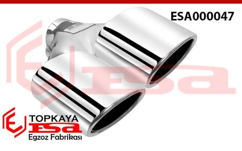 Çift Çıkış Egzoz Ucu - Sağ Taraf İçin 80X120