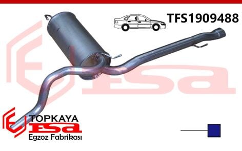 Fiat Linea 1.4İ Turbo Arka Susturucu Borulu 2008 > …