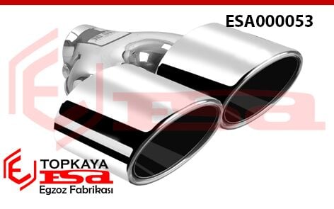 Çift Çıkış Egzoz Ucu - Sağ Taraf İçin 80X120