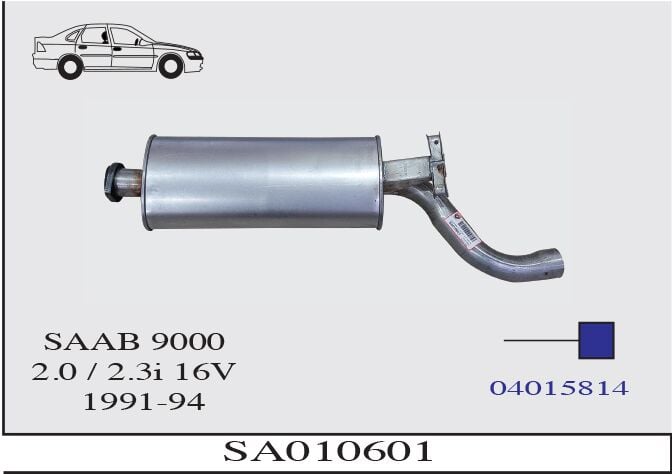 Saab 9000 2.0/2.3İ 16V Arka Borulu Susturucu 1991-94