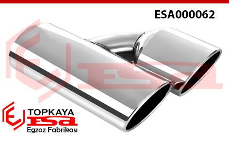 Çift Çıkış Egzoz Ucu - Sol Taraf İçin 80X120