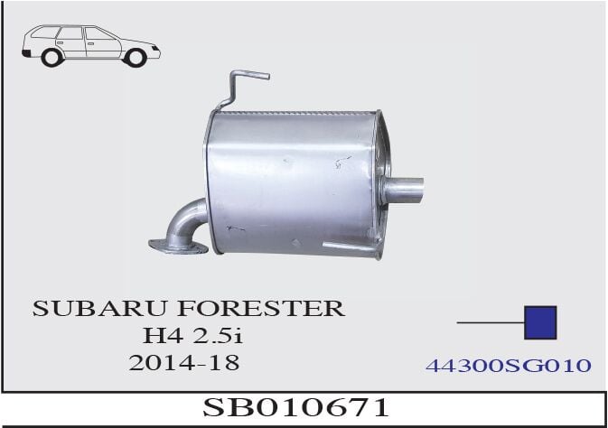 Subaru Forester 2.5İ H4 Arka Borulu Susturucu 2014-18