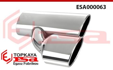 Çift Çıkış Egzoz Ucu - Sağ Taraf İçin 80X120