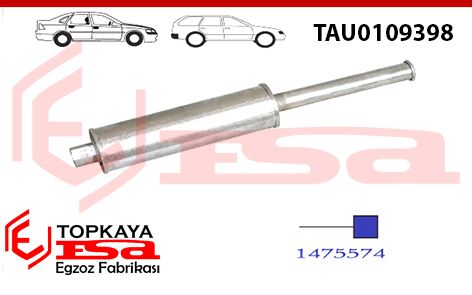Ford Taunus 17M P5 Arka Susturucu 1965 > 1972