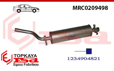 Mercedes 123W / 200 - 220 - 240 Kasa Arka Susturucu Borulu Sedan / Dsl 1976 > 1985