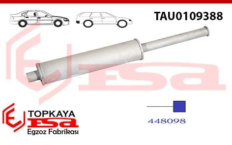Ford Taunus 20M P5 Arka Susturucu 1968 > 1972
