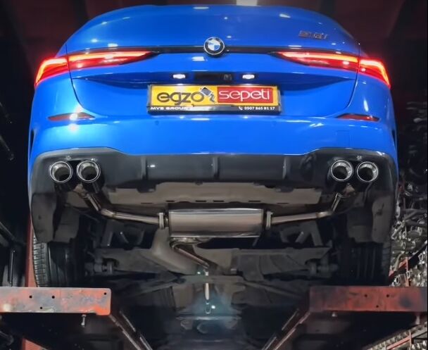 Bmw F44 1.16 / 1.18 / 1.20 Krom Borular Ve 1 Adet Krom Flanşlı Varex