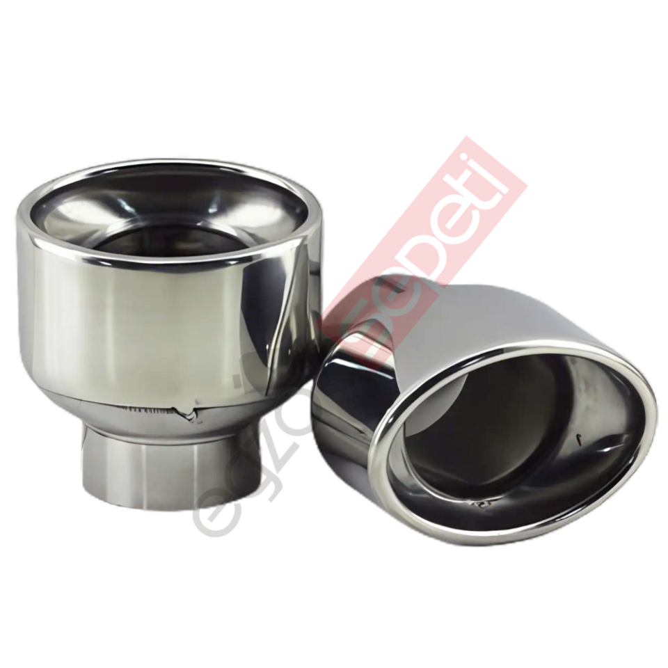 Krom Egzoz Ucu Sağ Ve Sol Takım  304 Kalite Oval Çap Ölçüsü 75x100mm