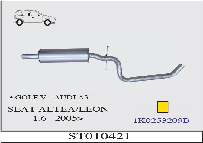 Seat Leon / Altea 1.6 Orta Susturucu Borulu 2005>...