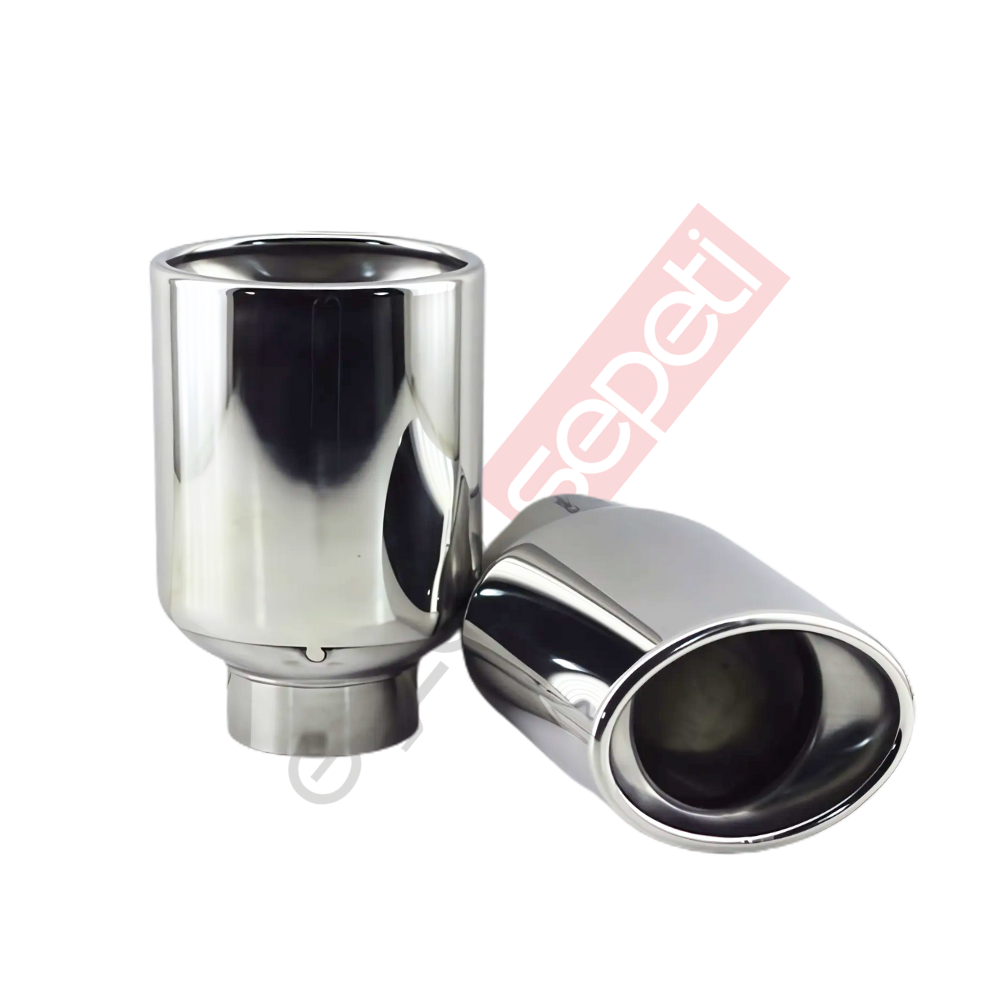 Krom Egzoz Ucu 304 Kalite Oval Çap Ölçüsü 9,5X10Cm