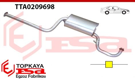 Tata Indigo Trend 1.4İ Sedan Orta Susturucu Borulu 2007 > …