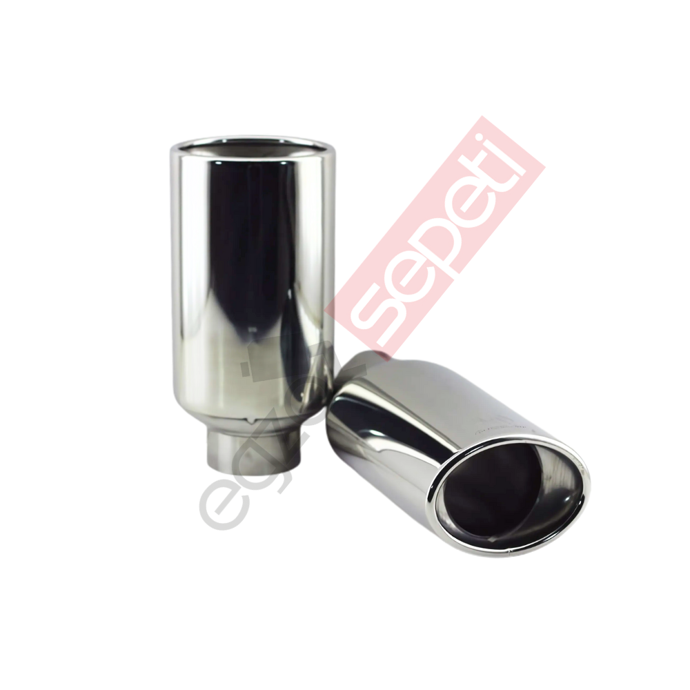 Krom Egzoz Ucu 304 Kalite Oval Çap Ölçüsü 9,5X10Cm