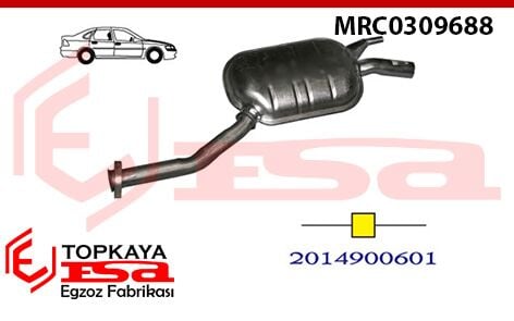 Mercedes 190E 201 Kasa Orta Susturucu Borulu 1.8 / 2.0 Enjeksijonlu 1988 > 1993