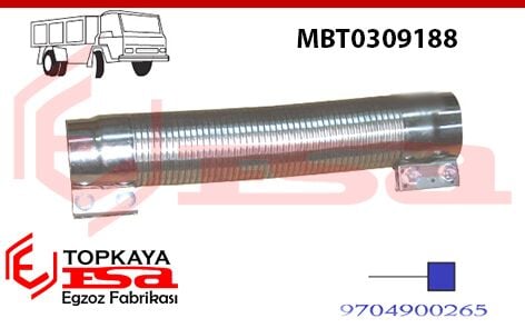 Mercedes Kamyon Atego 1517 Inox Spiral Boru + Kelepçeli