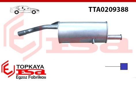 Tata Indigo Arka Susturucu Borulu 2005 > 2011