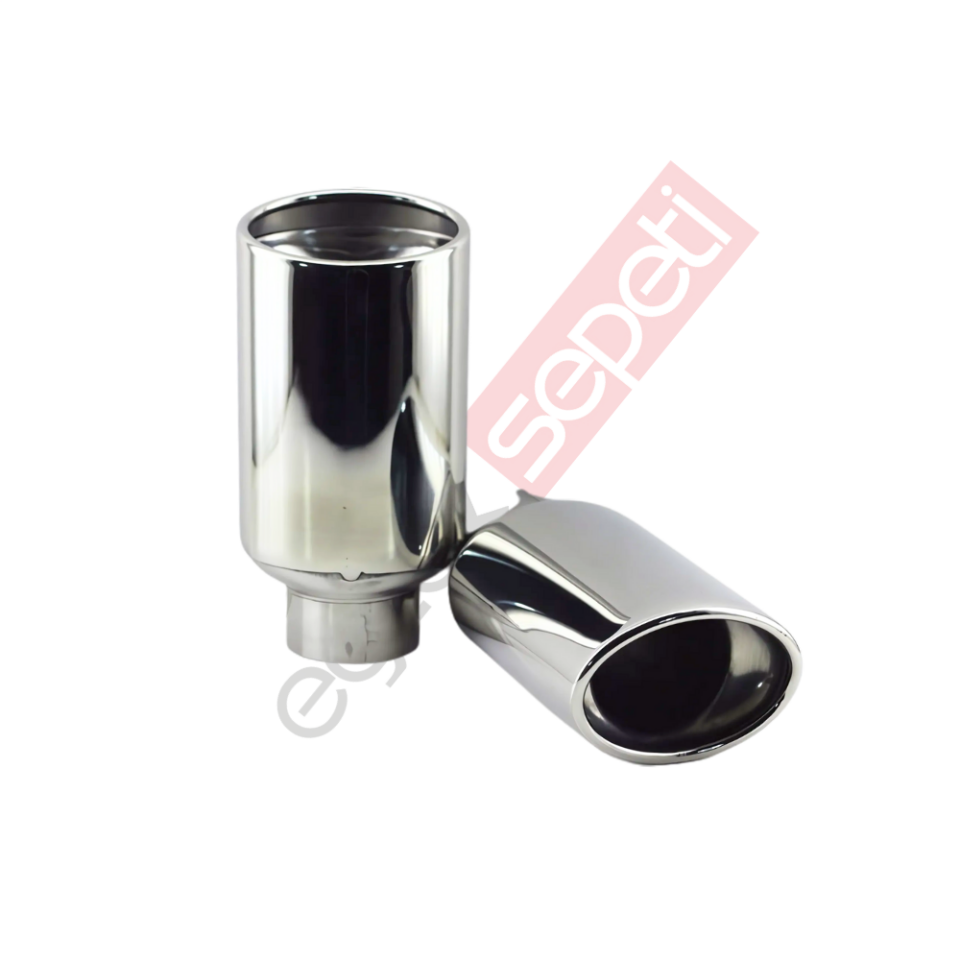 Krom Egzoz Ucu 304 Kalite Oval Çap Ölçüsü 9,5X10Cm