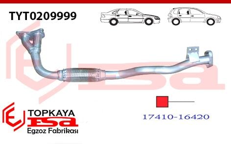 Toyota Coralla 1.3 / 1.6 Ön Boru Spiralli 1987 > 1997