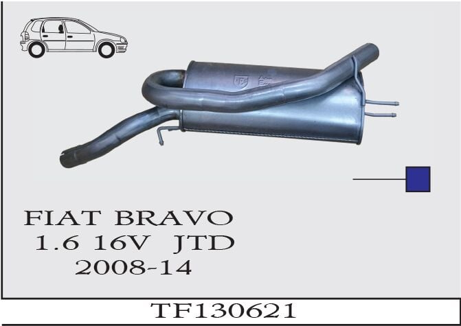 Fiat Bravo Hb 1.6 Jtd 16V Arka Borulu Susturucu 2008-14