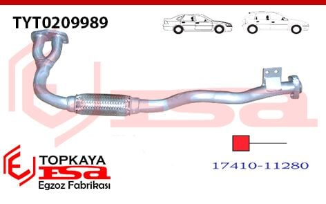 Toyota Coralla 1.3 12V Ön Boru Spiralli 1987 > 1992