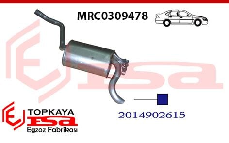 Mercedes 190E 201 Kasa 1.8 / 2.0 Arka Susturucu Borulu 1984 > 1993