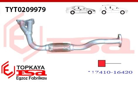 Toyota Coralla 1.3 / 1.6 Ön Boru Spiralli 1987 > 1992