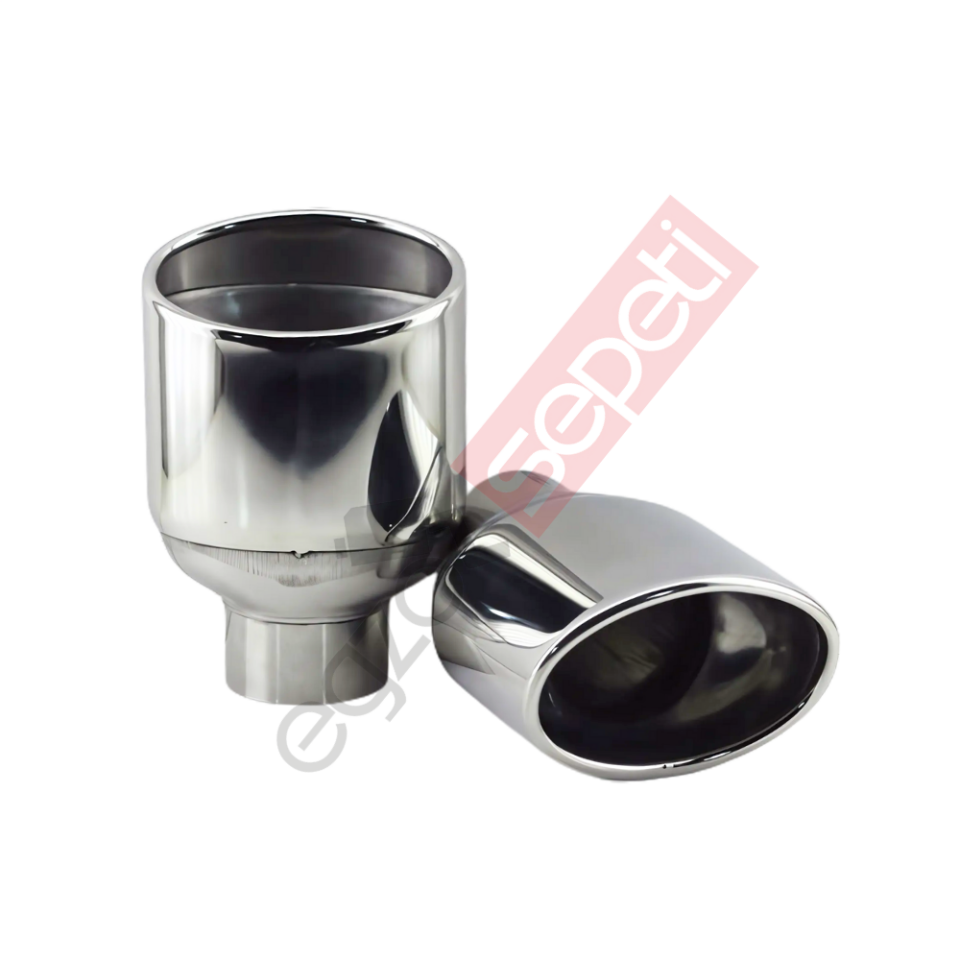 Krom Egzoz Ucu 304 Kalite Oval Çap Ölçüsü 10X11,5Cm