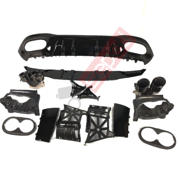 MERCEDES W177 DİFÜZÖR A45 SİYAH EGSOZ UCU 4D