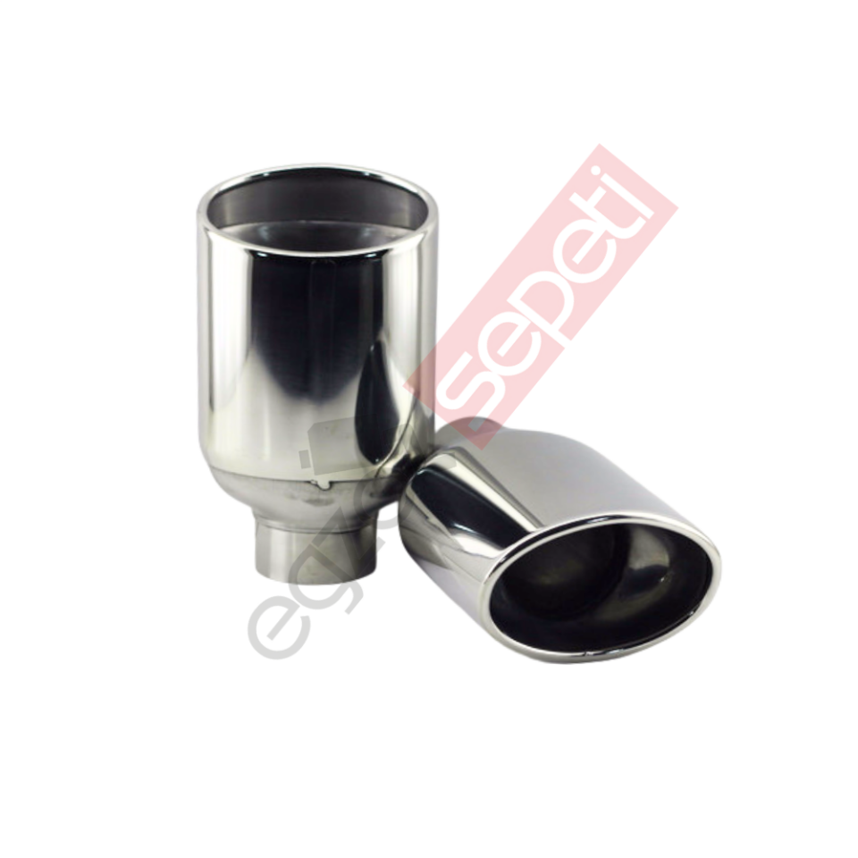 Krom Egzoz Ucu 304 Kalite Oval Çap Ölçüsü 10X11,5Cm
