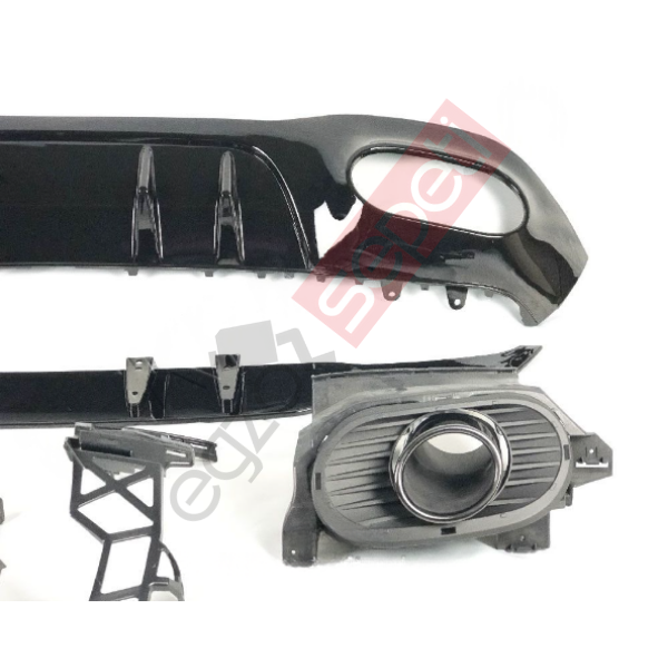 MERCEDES W177 DİFÜZÖR A35 SİYAH EGSOZ UCU 5D