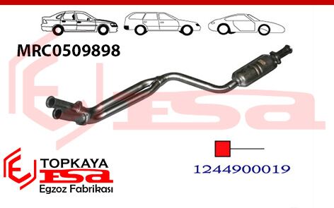 Mercedes 200 / 230E 124 Kasa Benzinli Ön Borulu Susturucu 1985 > 1992