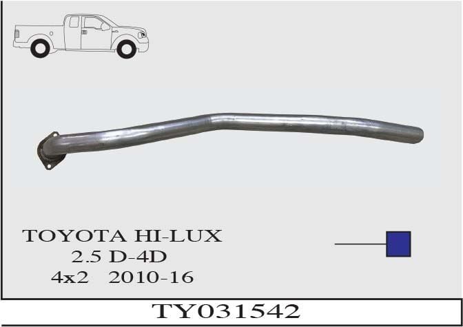 Toyota Hilux Pick-Up 2.5 D4D 4X2 Çıkış Borusu 2010-16