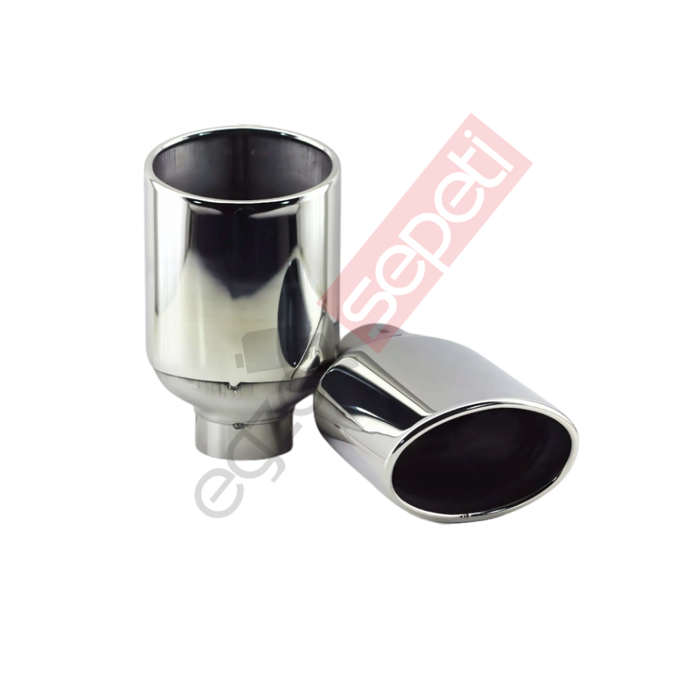 Krom Egzoz Ucu 304 Kalite Oval Çap Ölçüsü 10X11,5Cm