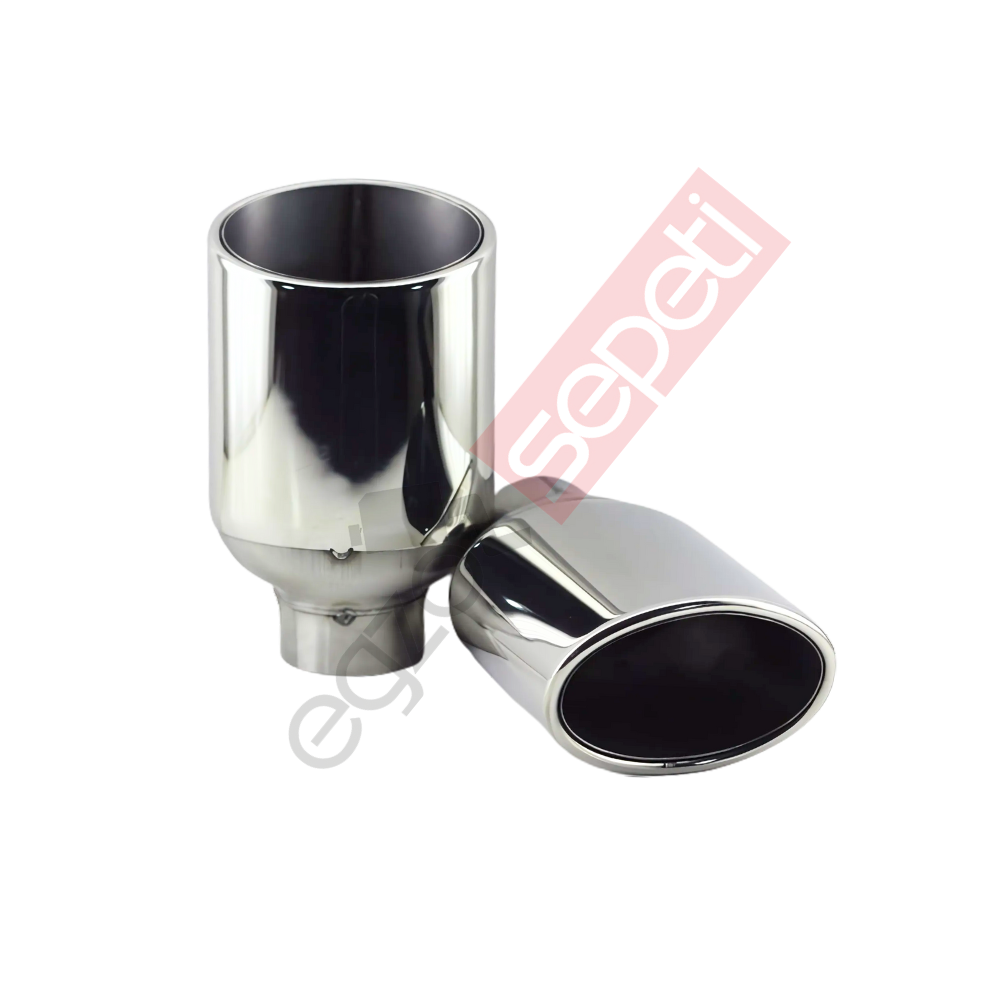 Krom Egzoz Ucu 304 Kalite Oval Çap Ölçüsü 10X11,5Cm