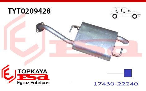 Toyota  Corolla Terra 1.6 Hb Arka Susturucu Borulu 2003 > …