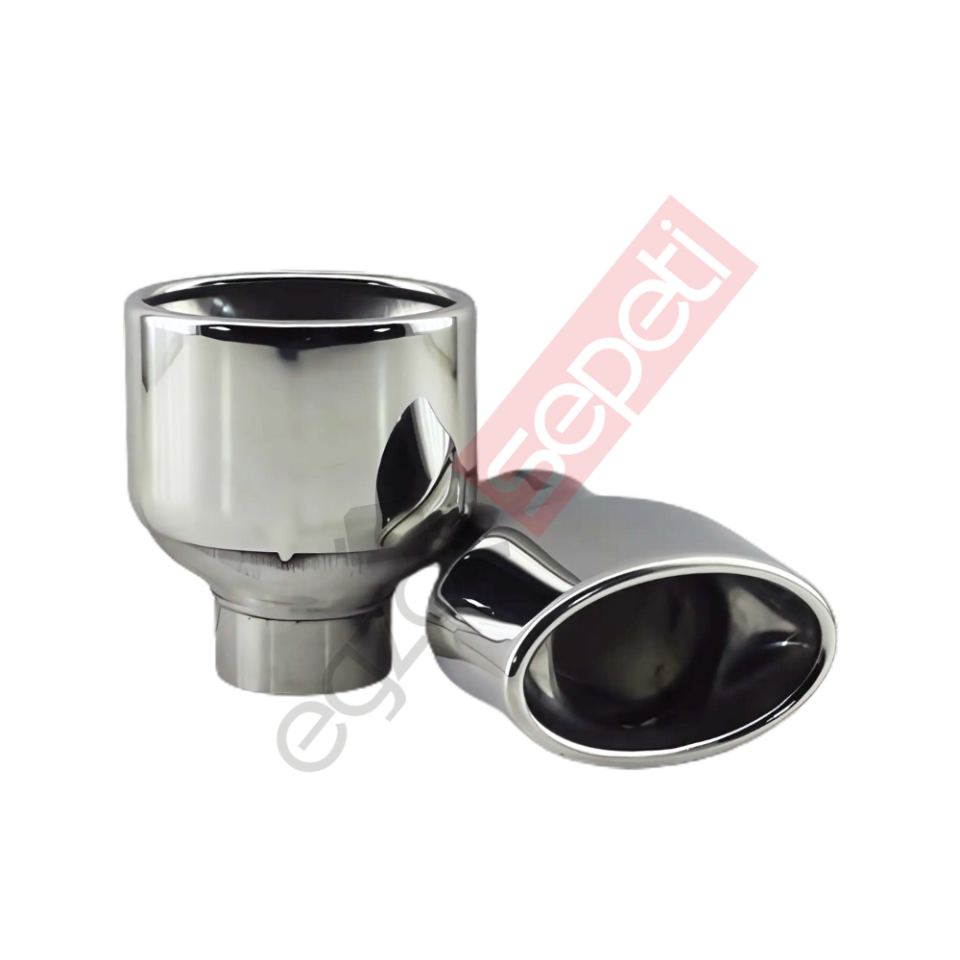 Krom Egzoz Ucu 304 Kalite Oval Çap Ölçüsü 6X10 Cm