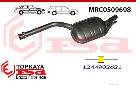 Mercedes 200 / 200Te 124 Kasa Orta Susturucu Borulu 1985 > 1993