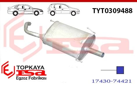 Toyota  Corona / Carina II Arka Susturucu Borulu 2.0İ 1987 > 1992