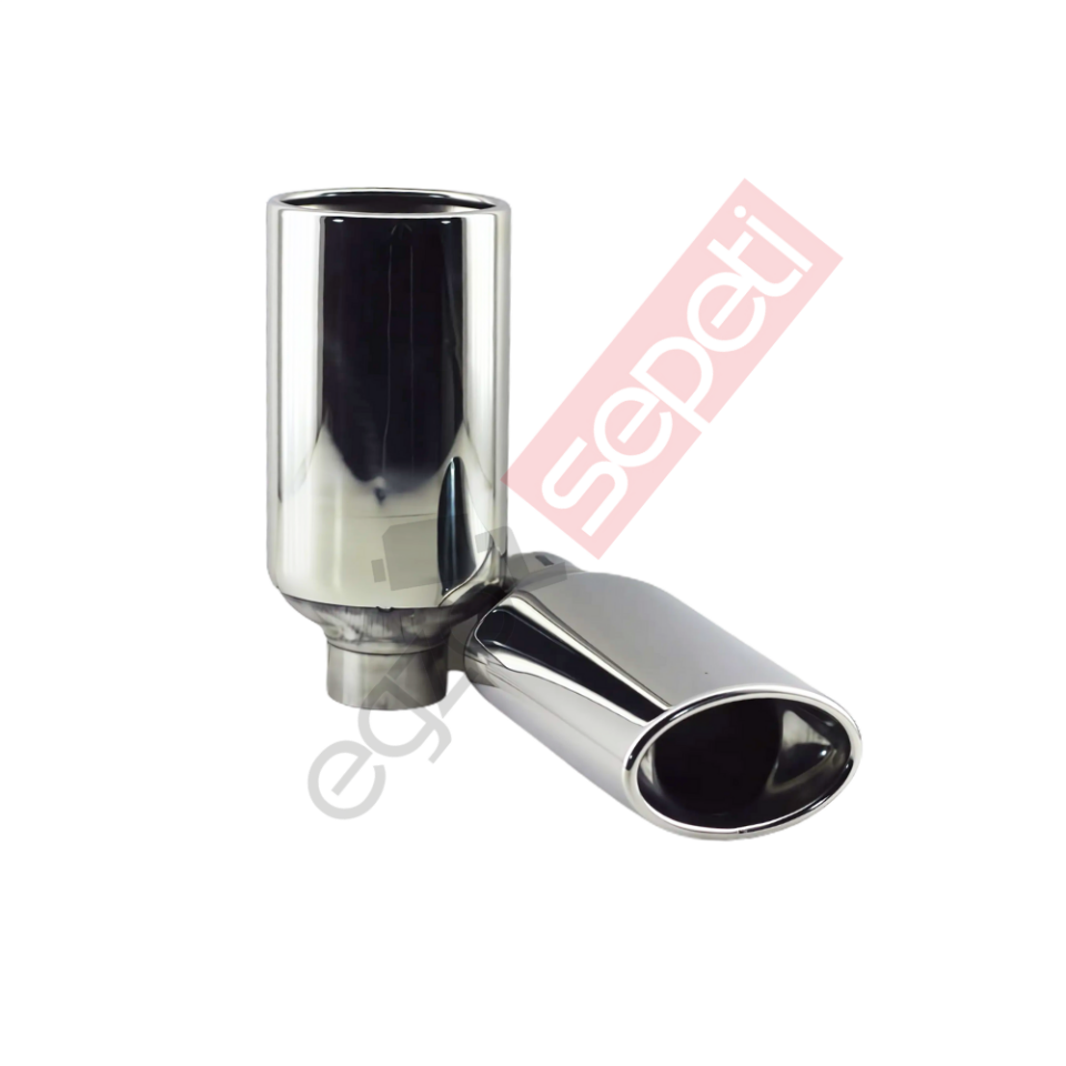 Krom Egzoz Ucu 304 Kalite Oval Çap Ölçüsü 6X10 Cm