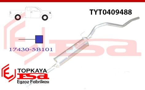 Toyota Hilux 2.4 Pick Up Arka Susturucu Borulu 1988 > 1995
