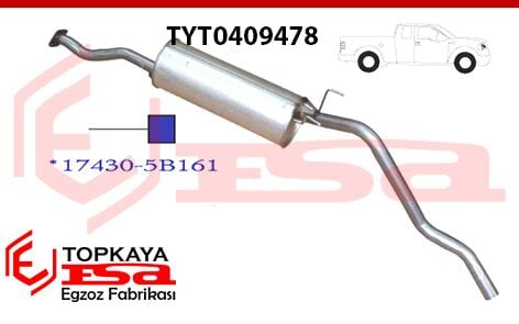 Toyota Hilux 2.4D 4X4 Arka Susturucu Borulu Kısa Şase 1988 > 1994