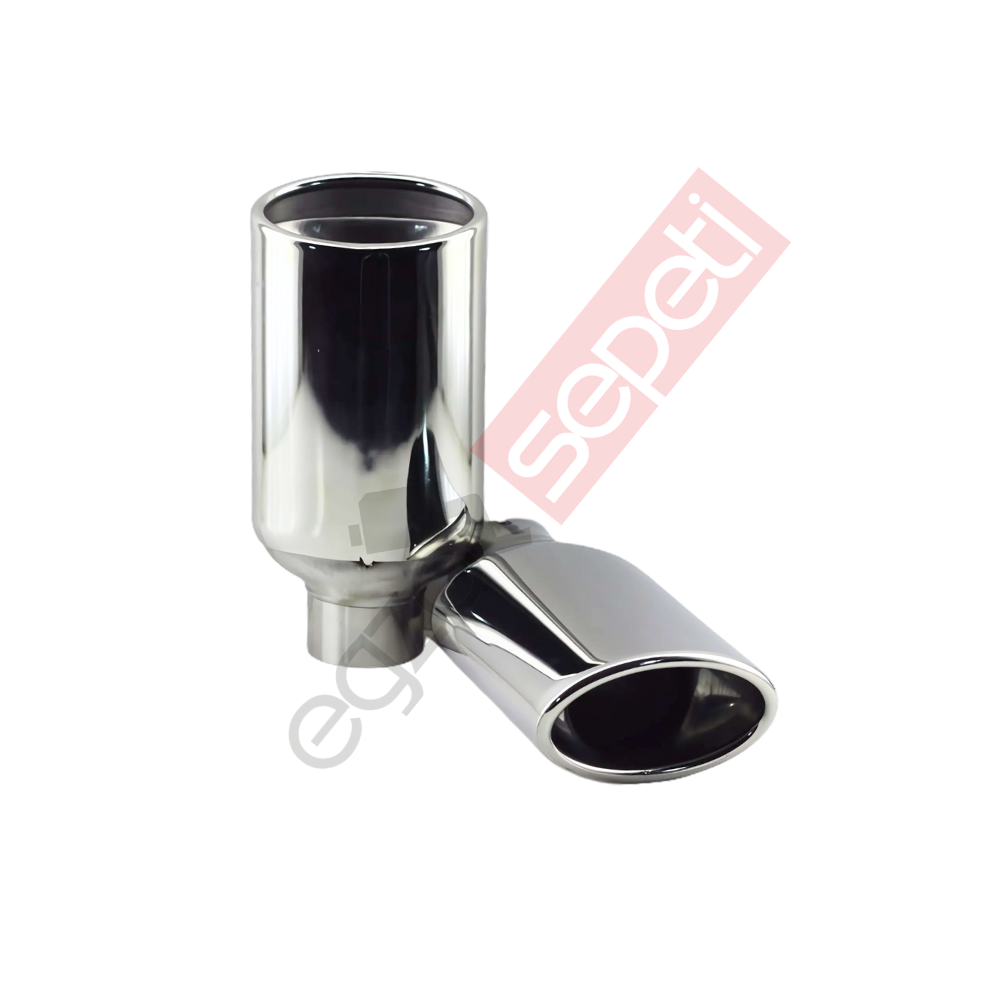 Krom Egzoz Ucu 304 Kalite Oval Çap Ölçüsü 6X10 Cm