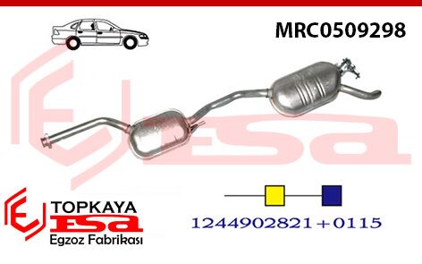 Mercedes 200 / 230E 124 Kasa Arka Orta Susturucu 1985 > 1992