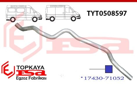 Toyota Hi-Ace Minibüs Çıkış Borusu 1982 > 1989
