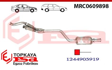 Mercedes 300 Dsl 124 Kasa Ön Boru Susturucu Spiralli 1985 > 1993