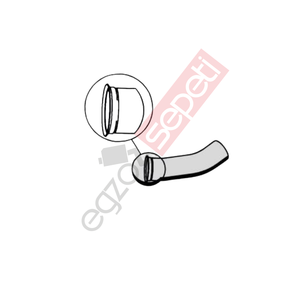 Renault Premium Boru, Egzoz Ön, E3, 5010599390 Renault Premium Ø127 Alusi,