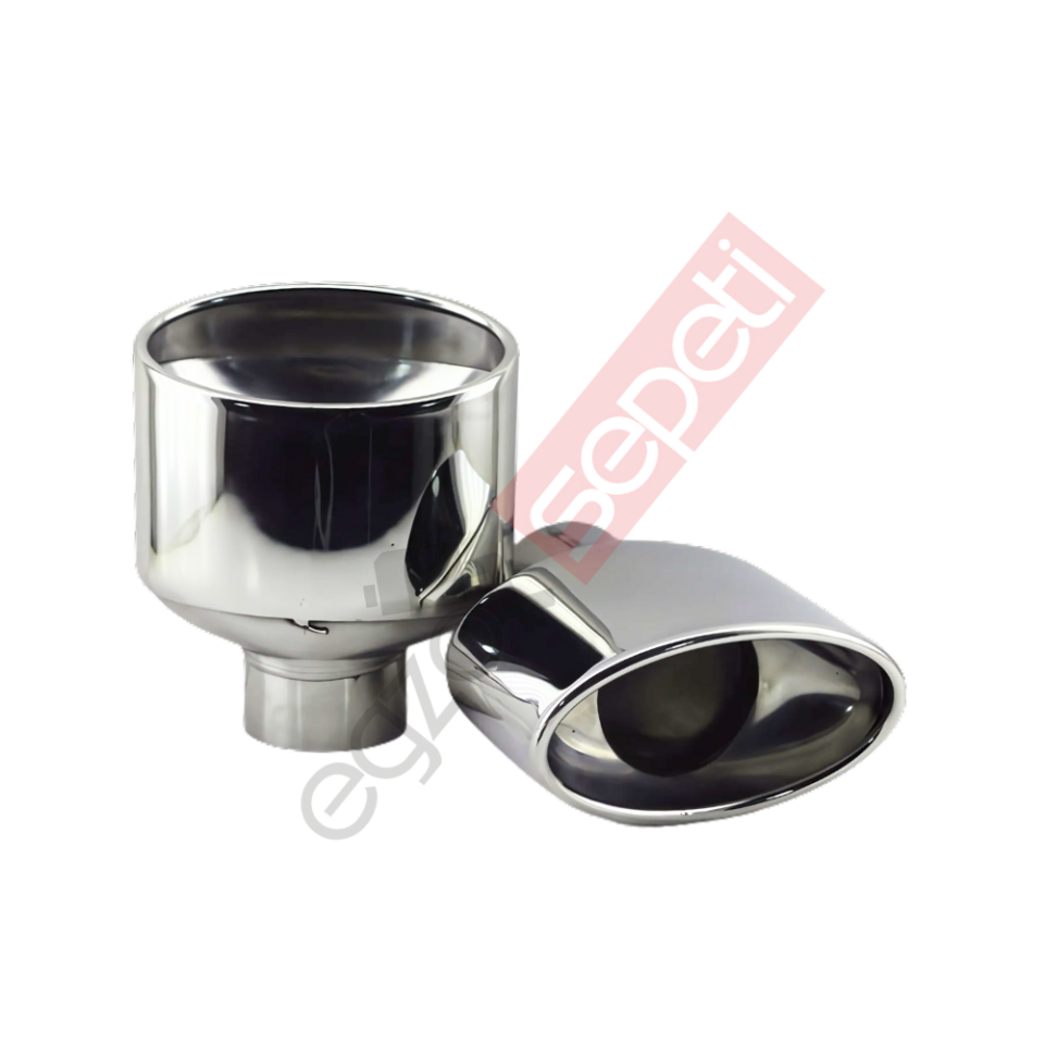 Krom Egzoz Ucu 304 Kalite Oval Çap Ölçüsü 8X14 Cm