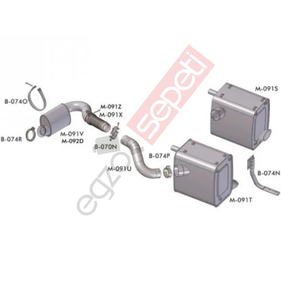 Mercedes Axor Egzoz Boru Kelepçesi 1840 Çekici 457 Motor Mb1831 1835L (2002 -08)